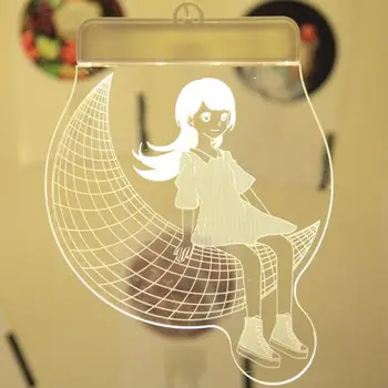 

Girl LED Fairy String Light Hanging Wall Lamp Wedding Party Window Decor