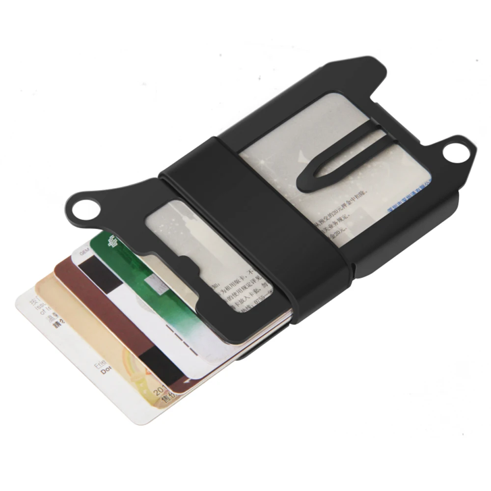 New Arrivals Compact Metal Card Wallet Bank Credit Card Holder Multifunctional Minimalist EDC Wallet with Money Clip