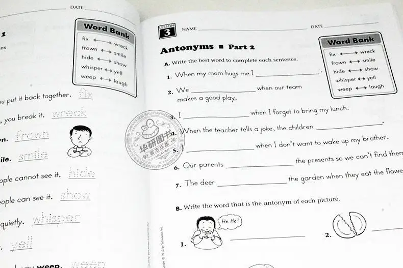 6 pcs/set English Vocabulary Workbook for Primary School Students Grade 1-6 English 240 Vocabulary New Hot Exercise Book Libro