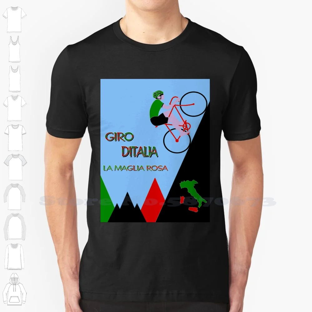 "Giro D Italia Bicicletta" Stampa Pubblicitaria Da Corsa Moda Maglietta Vintage Magliette Giro Italia La Maglia Rosa Biciclette Cicli