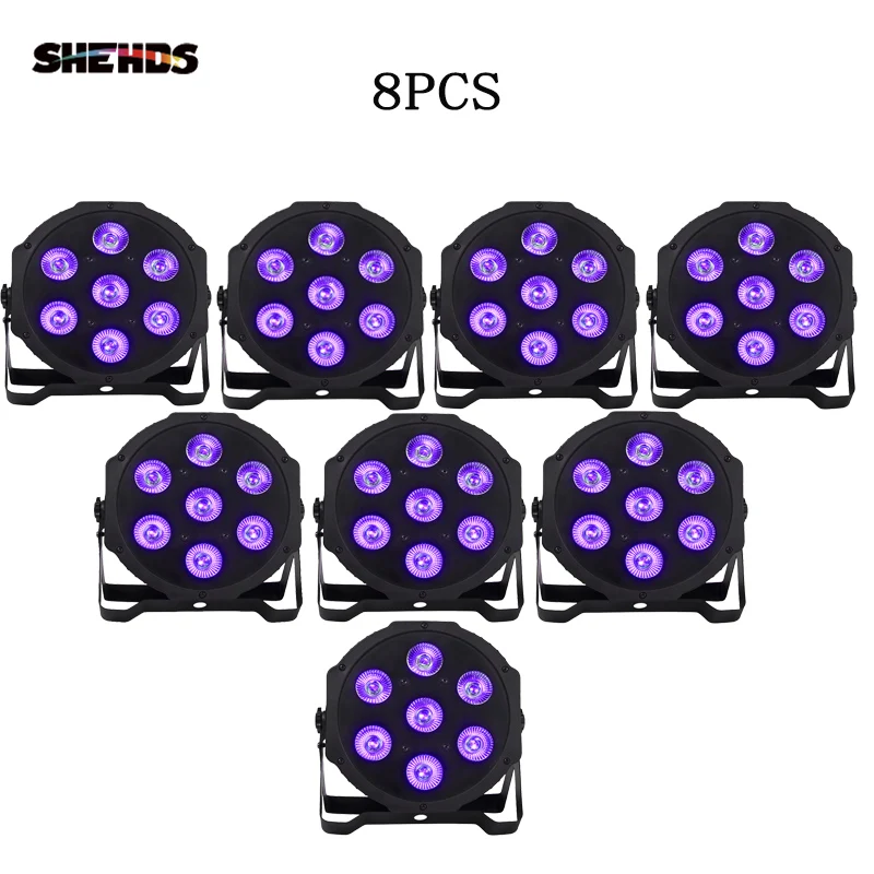 8 шт. Лидер продаж и Высокое качество плоский светодиодный Par 7X1 2w/7X18W RGBW