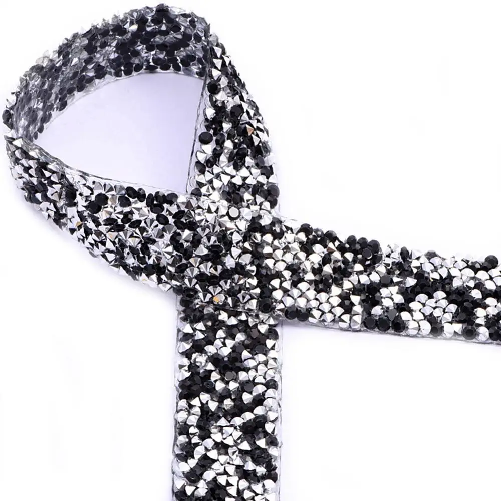 1 ярд Стразы Лента-аппликатор лента с стразы s утюгом аппликации шитья отделка