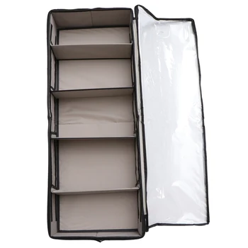 

1PC Foldable Cloth Art Shoes Box Visual Window Shoes Box for Home Dorm Use