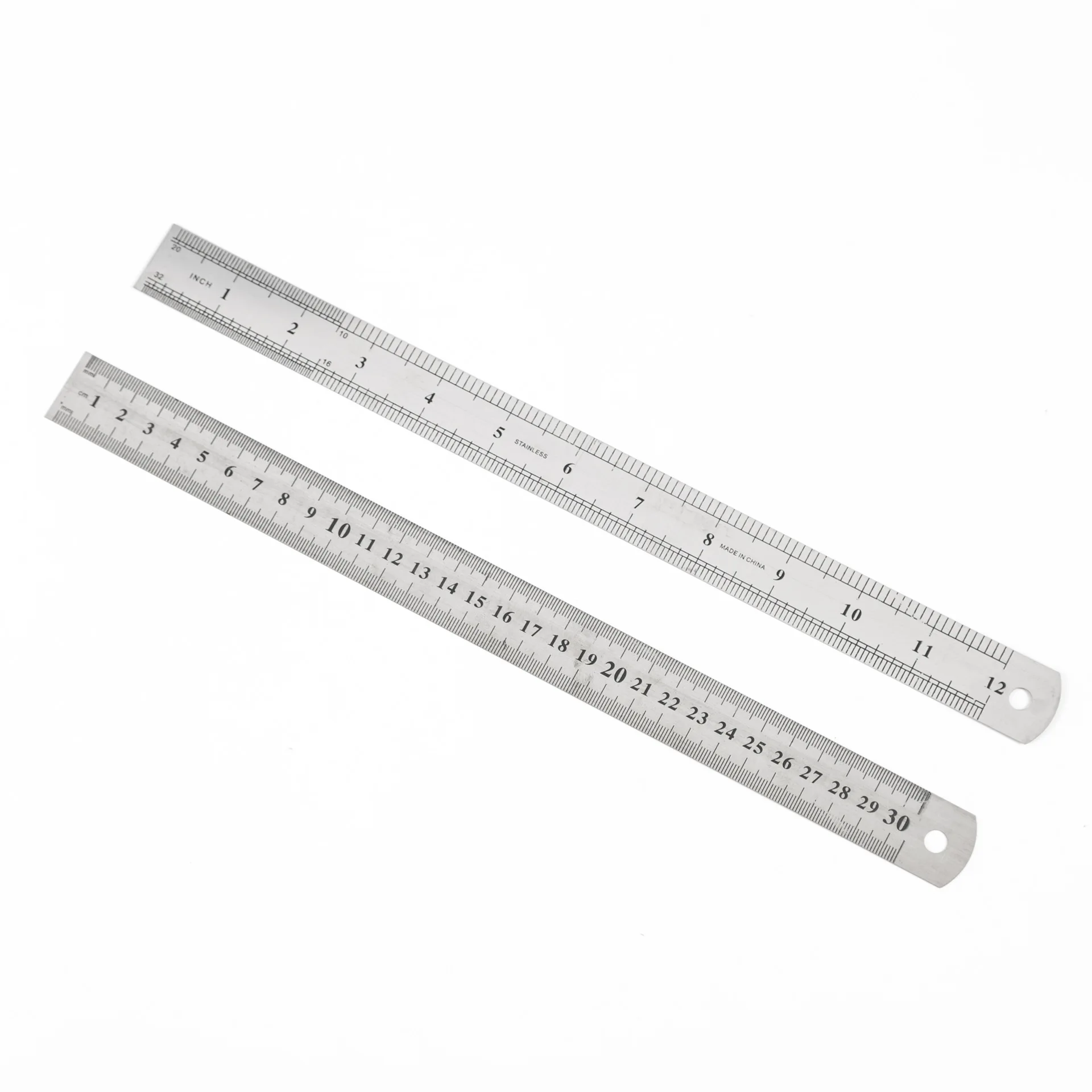 1 Pc Stainless Steel Double Side Straight Ruler 15cm/6 inch 30cm/12 inch  Metric Ruler Stationery Supplies - AliExpress