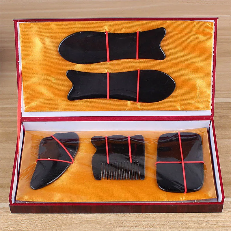 Resin Scraping Set Guasha Massage Tool Scraper Face Massager Acupuncture Gua Sha Board Body Acupoint Health Care SPA