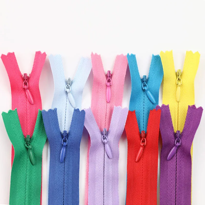 

100pcs 15cm 20cm 35cm 45cm 50cm 60cm 65cm Invisible Zippers Nylon Coil Zipper Tailor For Handcraft Sewing Cloth Accessorie