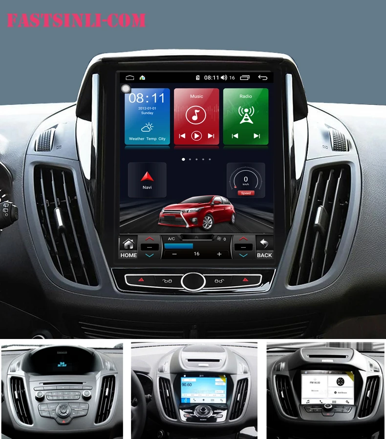 CarPlay android автомобильный gps мультимедийный радио плеер для Ford Kuga 2013-2017yea Escape C-MAX 2010-2017yea navigaton вертикальный экран