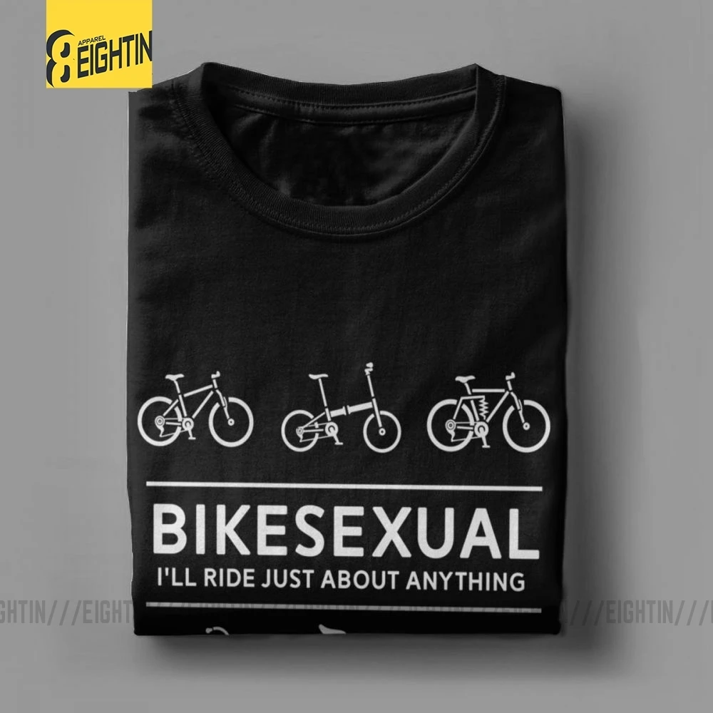 Bikesexual велосипедист велосипед футболка "Велоспорт" подарок большой размер футболки хлопок футболка с коротким рукавом мужской принт