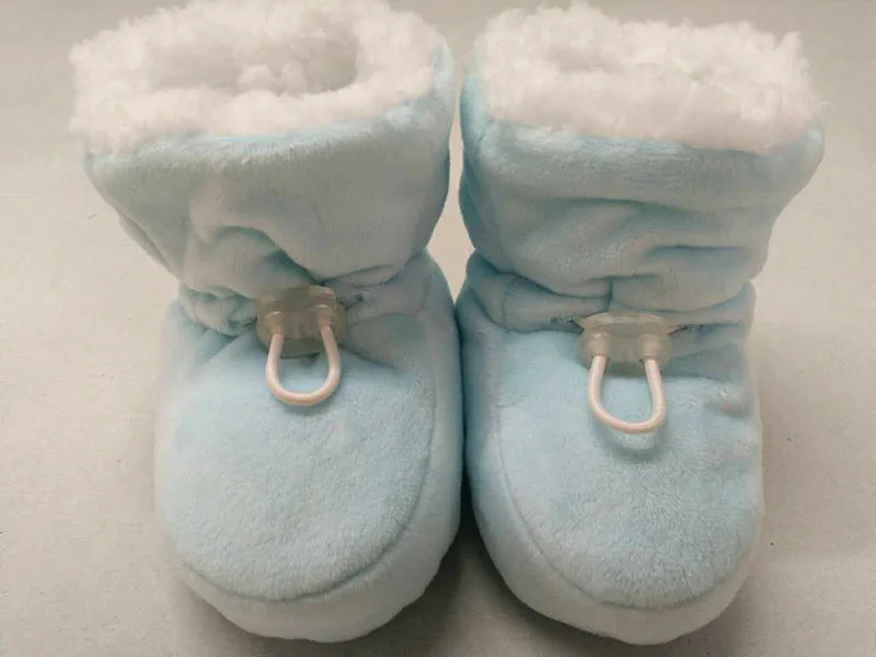 

Newborns Autumn And Winter Breathable Booties Elastic Band Infant Berber Fleece Baby Soft Bottom Toddler Shoes