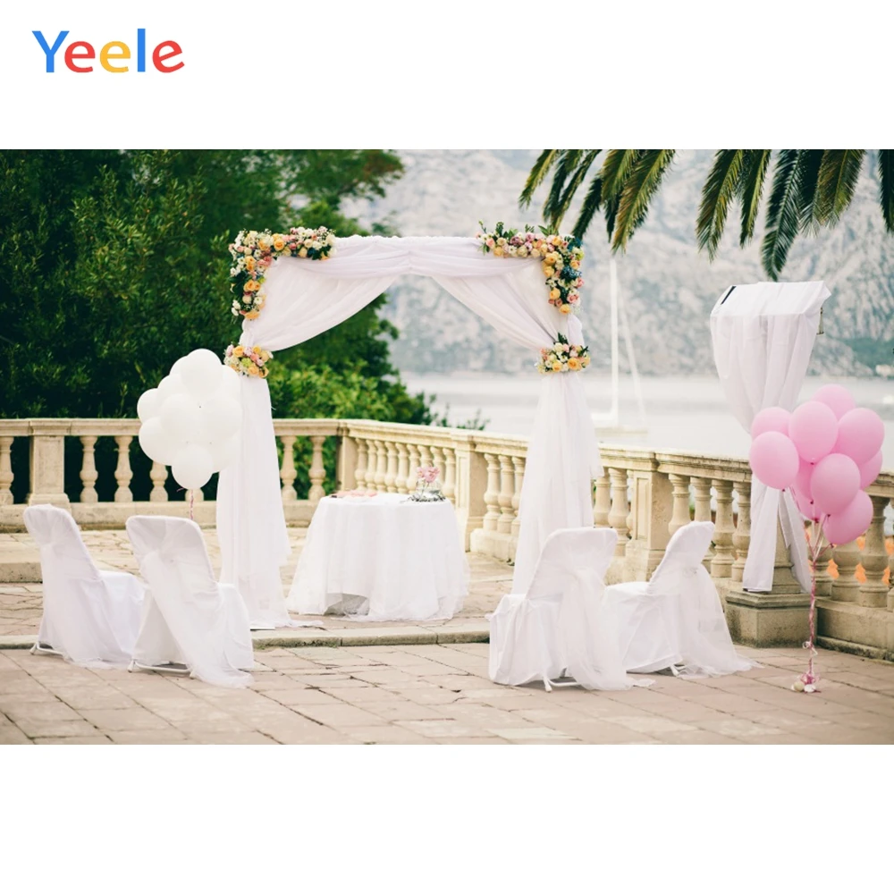 Yeele Park Curtain Flowers Balloons Party Wedding on site View Photographic Backgrounds Photography Backdrops For Photo Studio |