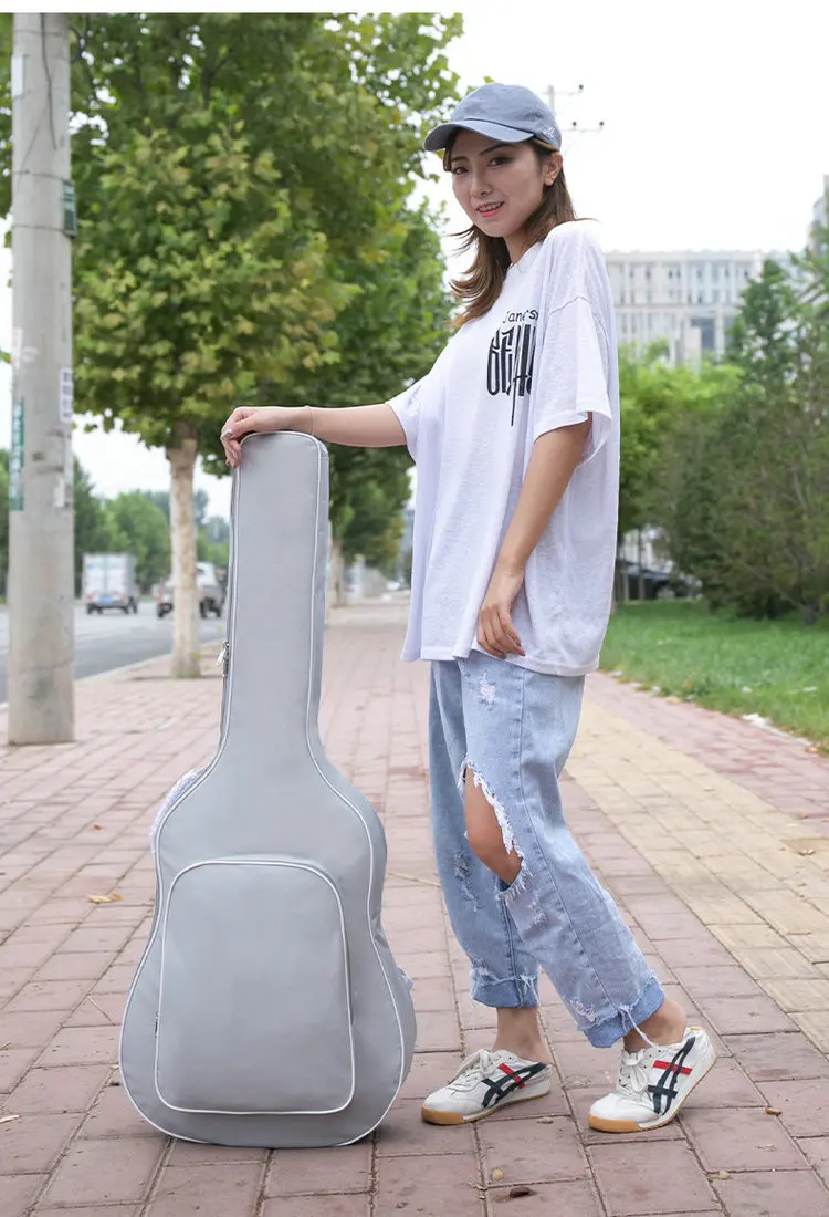 Guitar Bag 40/41 Inch Portable Oxford Fabric Acoustic Colorful Double Padded Soft Case Gig Waterproof Backpack