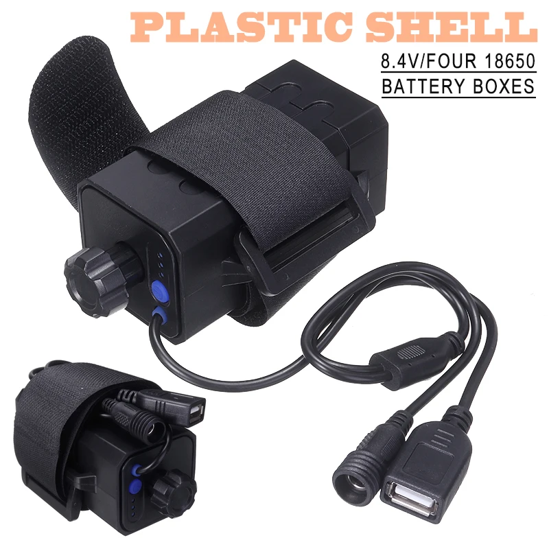 Waterproof Battery Pack Case For Bicycle Bike Lamp Battery Holder 8.4V 4x 18650 
