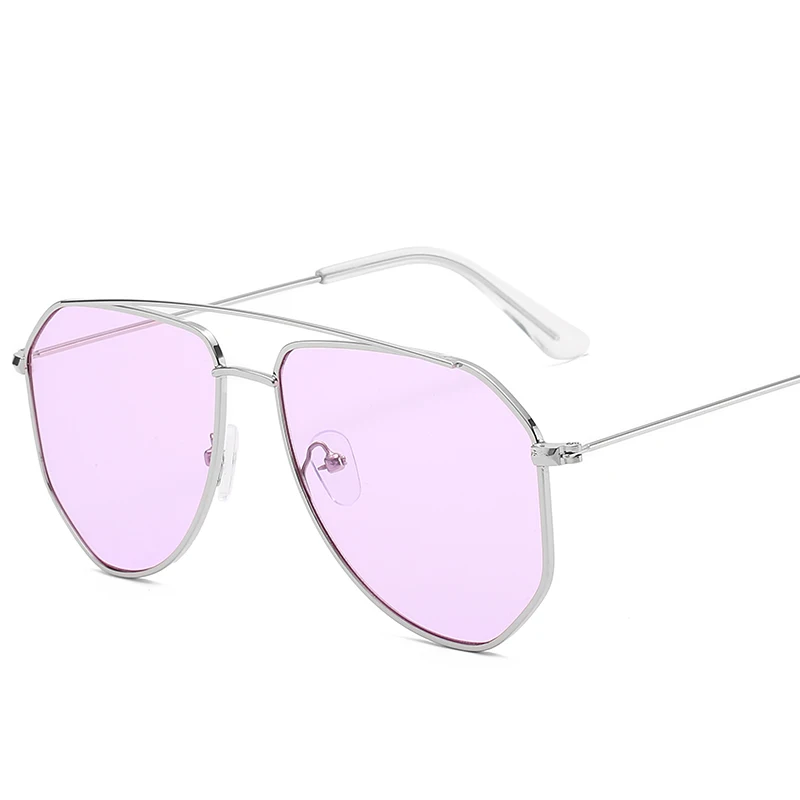 oversized sunglasses 2020 Vintage Brand Design Pilot Sun Glasses for Men Women Metal Frame Driving Sunglasses UV400 Pink Mirror Gradient EyeGlasses Women's Glasses Sunglasses