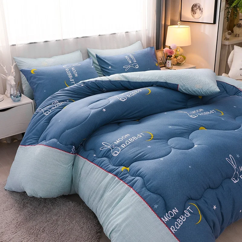 

2CF Luxury Printed 4 Seasons Blanket Warm/comfortable Bedding Filler Twin To King Size Comforter Cartoon Style Winter Comforter