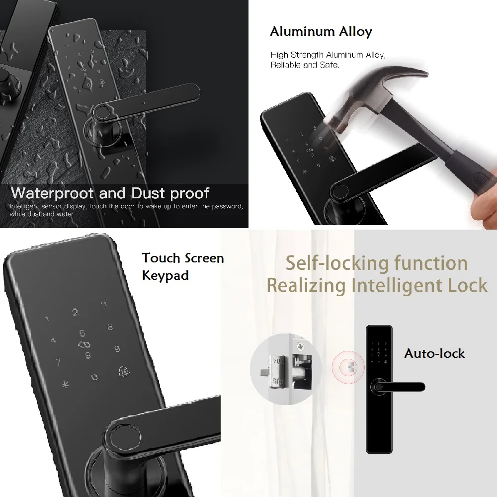 Wifi приложение smart keyless Замок двери отпечатков пальцев, электронная карта паролей и ключ доступа для дома и отеля и квартиры и т. Д