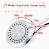 Zhangji-Conjunto de cabezal de ducha redondo con 5 funciones, soporte para ducha, de 15 etapas filtro de agua, purificador Premium ► Foto 3/6