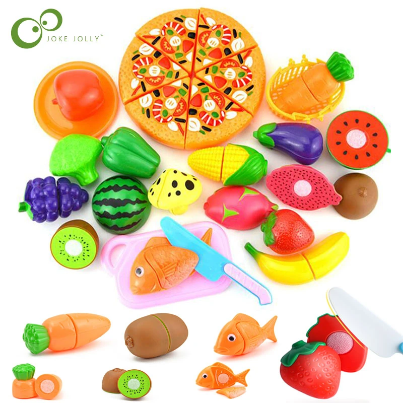 2019 Nieuwe Pretend Play Plastic Voedsel Speelgoed Snijden Fruit Groente Voedsel Pretend Play Kinderen Voor Kinderen Gratis Verzending Gyh Keuken Speelgoed Aliexpress