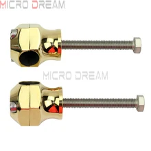 Твердый латунный комплект для крепления на рукоятку мотоцикла универсальный 25 мм " Руль для Harley Touring Custom Chopper Bobber