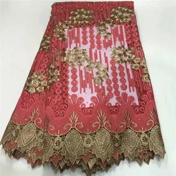 

Excellent French net lace fabric with cord lace elegant tulle material for party dress ZQN272(5yards/lot) multi color
