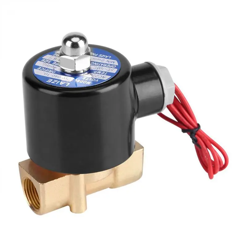 220V DN10 3/8in Электрический нормально закрытый клапан электромагнитный для воды