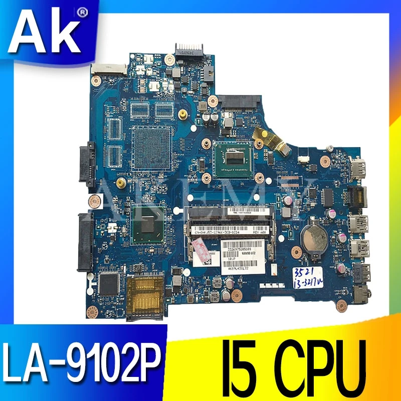 VAW11 LA-9102P REV: 17 de 1 0 для For DELL Inspiron 3721 5721 материнская плата ноутбука CN-03WVDR 03WVDR I5-3337U
