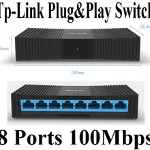 TP-Link Plug& Play 8* RJ45 портов настольный коммутатор 100 Мбит/с SOHO Ethernet коммутатор Lan концентратор полный полудуплексный обмен Быстрый коммутатор