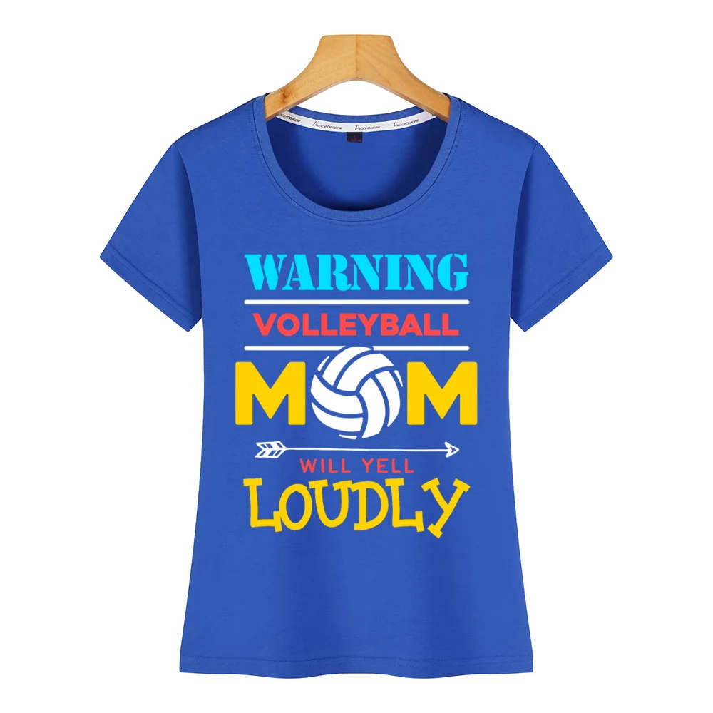 Tops T Shirt Women funny volleyball mom 