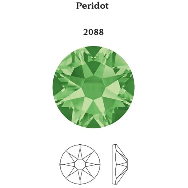 Peridot YANRUO 2088HF 16 Cut SS16 SS20 Перидот термо стразы горячей фиксации Кристалл FlatBack клей стразы украшения - Цвет: Peridot