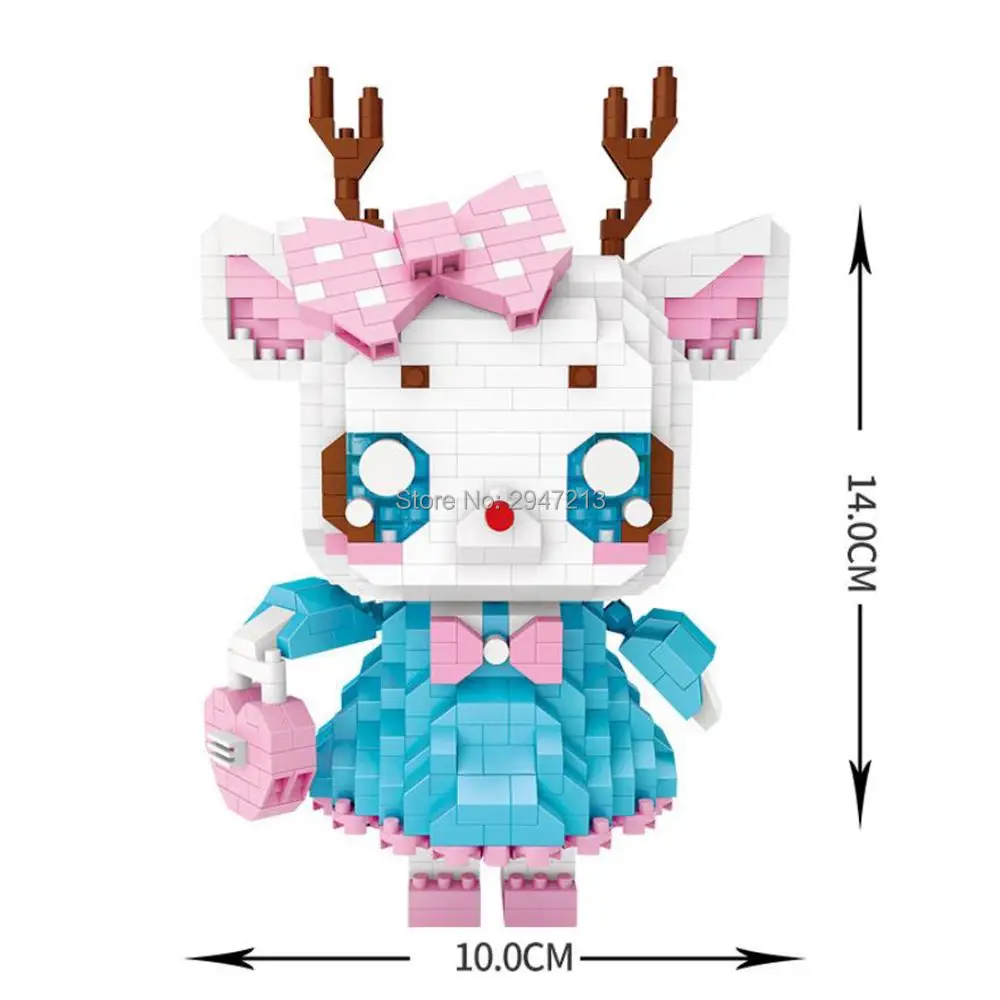 

hot LegoINGlys creators classic Anime cartoon Fawn deer Image model mini micro diamond building blocks nano bricks toys for gift