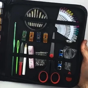 

112pcs/Set Home Travel Mini DIY Sewing Box Kit Threads Scissors Pins Needles Sewing Kit For Ripped Seams And Missing Buttons