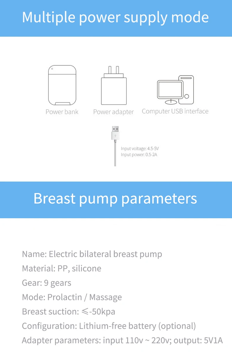 elvie single electric breast pump No BPA Electric Breast Feeding Pump Double Side  for Baby Feeding Massage Sucking  3 Modes 9 Levels Milk Extractor Accessories best breast milk pump