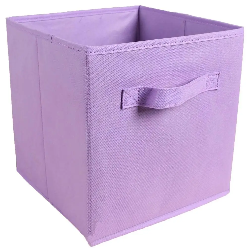 Горячая Складная тканевая коробка для хранения кубические ящики тканевый Органайзер корзины для хранения складной шкаф для детской комнаты с двумя ручками - Цвет: 27x27x28cm