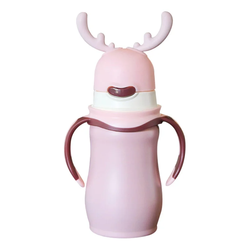 

Stainless Steel Thermos Bottle for Water Vacuum Flask for Tea and Coffee Christmas Moose With Stainless Steel Handle