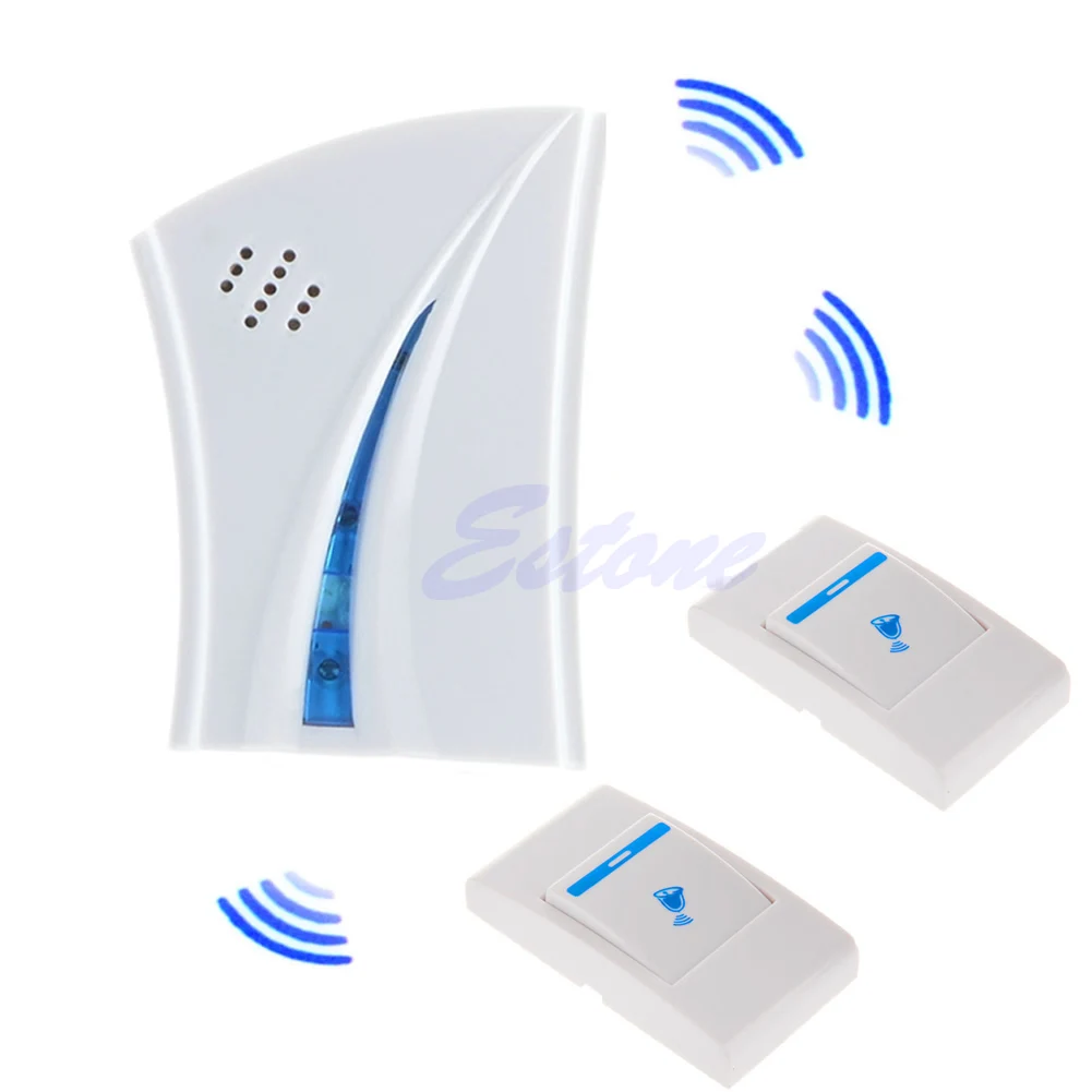 

Drop Shipping 36 Music Melody Tune Door Bell Chime Wireless Receiver +2 Remote Control Button
