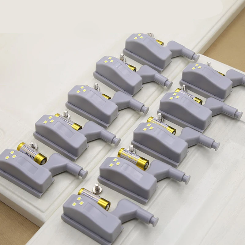 10Pcs Lampada A Cerniera Interna A Led Sotto La Luce Dell'Armadio Sensore Di Luce Universale Per Guardaroba Smart Touch Per Armadio Armadio Cucina Cam
