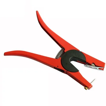 

Alloy Steel Feeding Pig Home Tool Livestock Clamp Rabbit Forcep Animal Identification Red Cattle Ear Tag Pliers Tongs