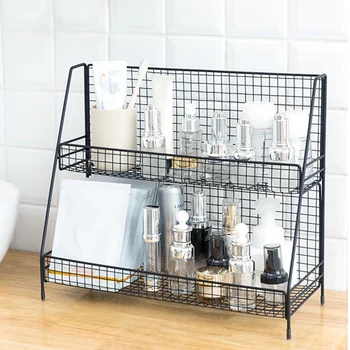 

Bathroom Countertop Organizer 2 Tier Counter Shelf Stand Holder Storage Wire Basket Storage Container Countertop Organizer Kitch
