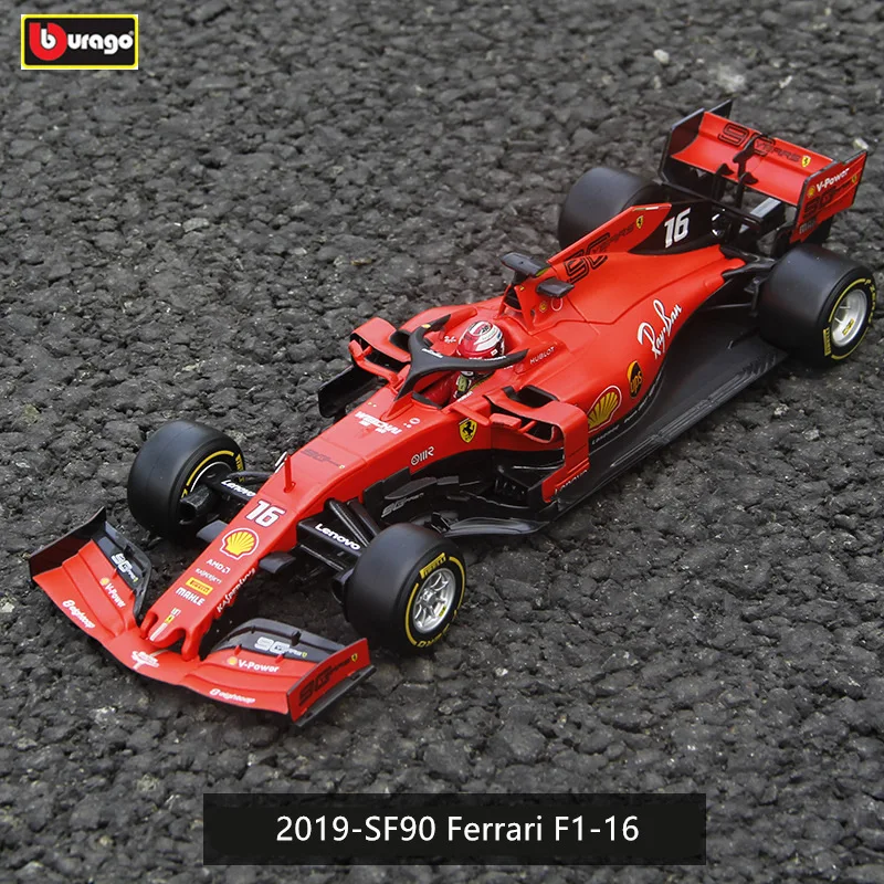 Бураго 1:18 Ferrari 2019 SF90 16 Металл F1 формула модель автомобиля сплав Игрушечная машина