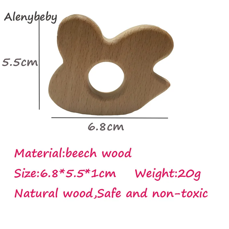 bee-50pcs 50 шт. древесина Бука Деревянный Прорезыватель незавершенные пенины DIY аксессуар для прорезывания зубов пищевой Деревянный DIY Детский Прорезыватель - Цвет: bee-50pcs