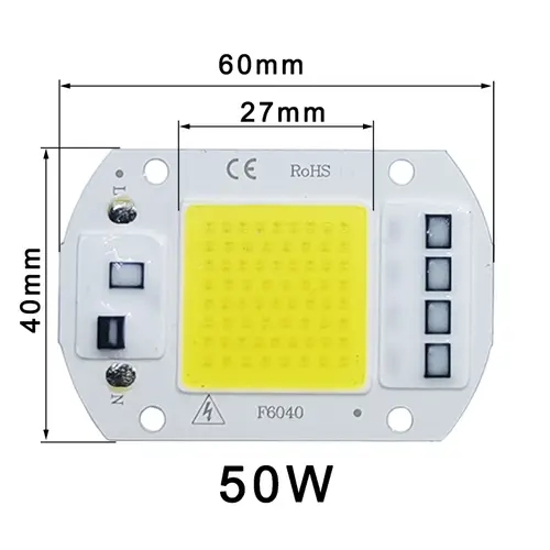 COB LED Lamp Chip AC 220V LED Bulb 10W 20W 30W 50W IP65 High Power Smart IC DIY Flood light Bulb Spotlight Outdoor Chip Lamp - Image 8