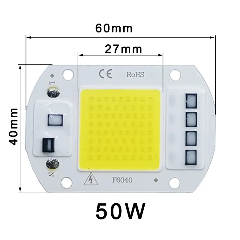 COB LED Lamp Chip AC 220V LED Bulb 10W 20W 30W 50W IP65 High Power Smart IC DIY Flood light Bulb Spotlight Outdoor Chip Lamp - Image 8