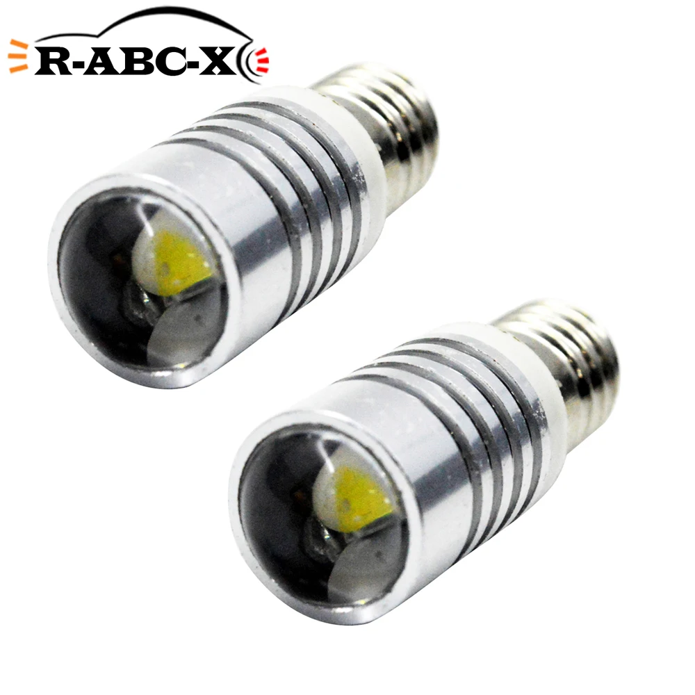 

2x 5W AC/DC 6-18v C'ree chip E10 Instrument display width reading light E10 License Plate warning machine bulb Signal flashlight