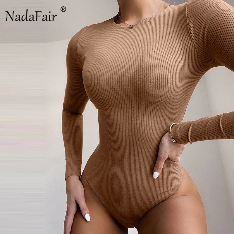 Nadafair Winter Knitting Bodysuit For Women Long Sleeve Bodysuit Women Ribbed Autumn Bodycon Bodysuits Body Female 2020 Romper Nadafair Winter Knitting Bodysuit For Women Long Sleeve Bodysuit Women Ribbed Autumn Bodycon Bodysuits Body Female 2020 Romper
