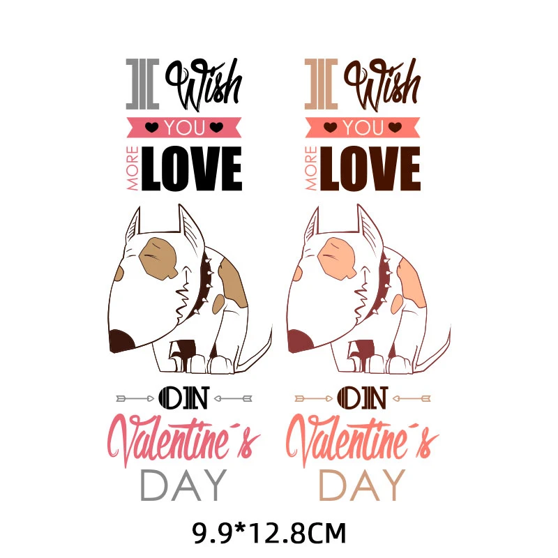 Iron On Patches Cartoon Dog Boy/girl Heat Transfers Stickers For Stripes Clothes Decor DIY Kids Patch Washable Print Applique F