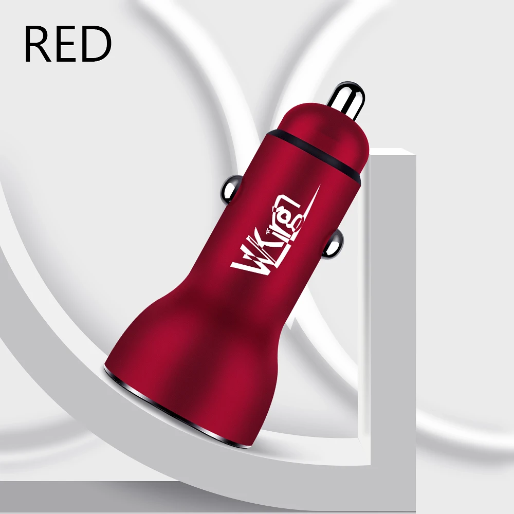 VVKing Быстрая зарядка 3,0 двойной зарядное устройство USB для iphone samsung Xiaomi huawei Supercharge SCP QC3.0 30 Вт Быстрое Автомобильное зарядное устройство для телефона - Тип штекера: Red