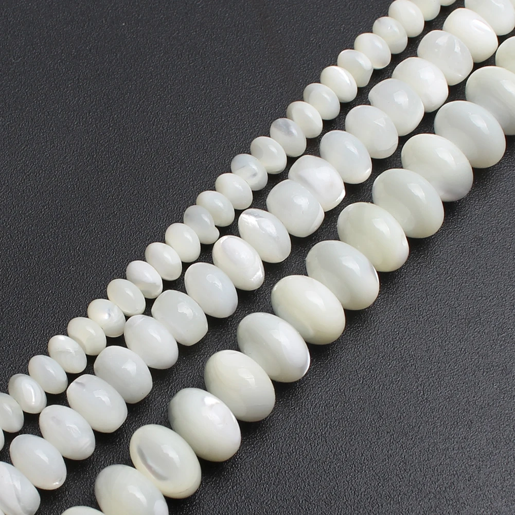 Natural Beads White Mother Of Pearl Mop Shell Beads Loose Beads For