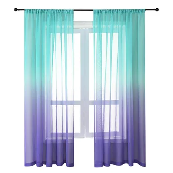 

Light Filtering Home Decor Romantic Reversible Gradient Color Voile Panel Ombre Drape Privacy Living Room Tulle Window Curtain