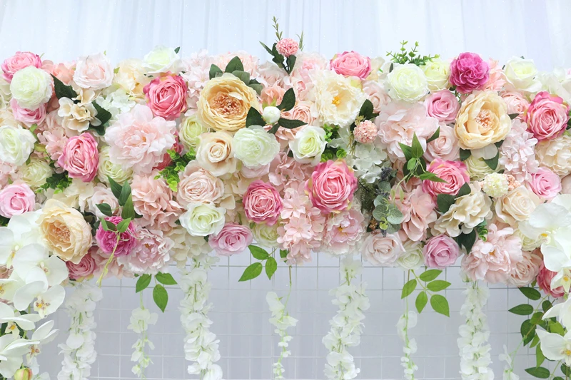 JAROWN Artificial Fake Flowers Rose Hydrangea Flower Row Wedding Arch Decoration Home Party Background Decor Flores Artificiales (6)