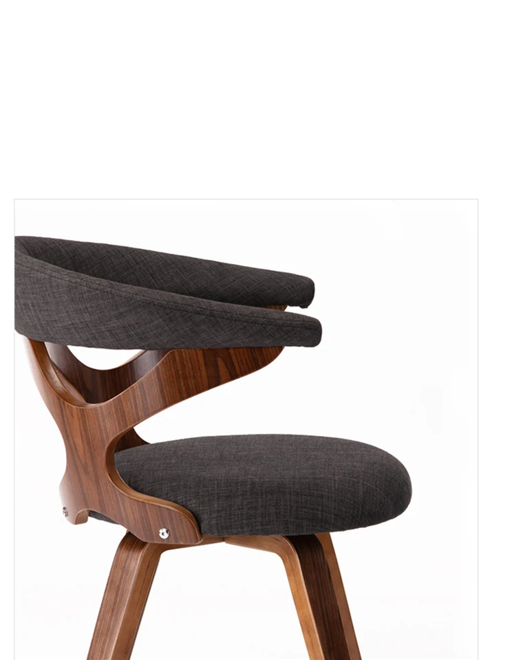 Description Picture 6 of itemOriental Dining Chair Kitchen Furniture Rotatable Study Computer Chair Minimalist Modern Solid Wood Dining Chairs Home Armchair