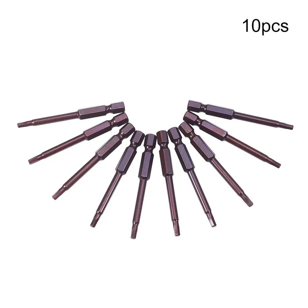Utoolmart 10 шт. 1/4 ''H2.5 H3 шестигранный хвостовик отвертки S2 50/65 мм Длина Магнитный шестигранной головкой винт драйвер для бурового долота pdc ремонтных инструментов